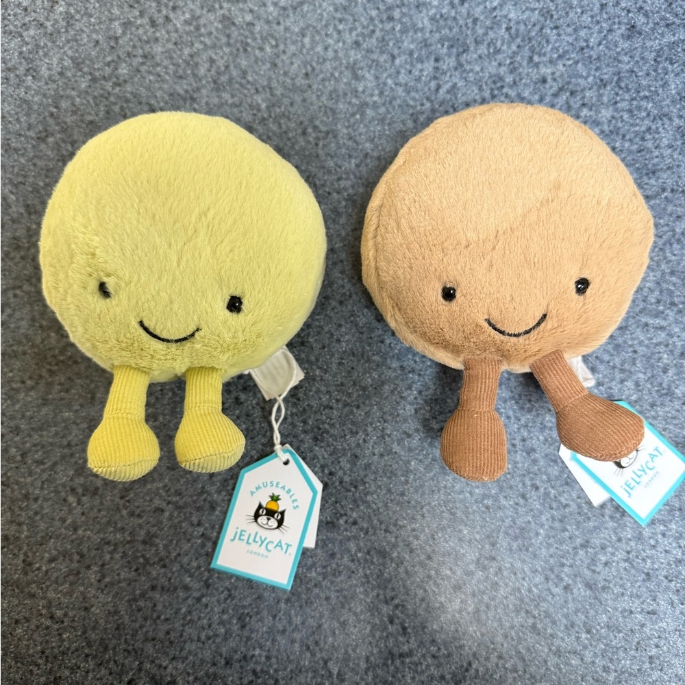 Jellycat Happy Plush Duo - Yellow and Tan